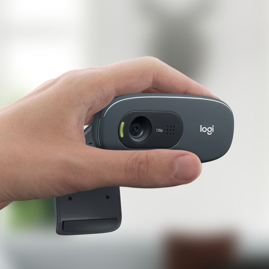 Logitech C270 Webcam - 30 fps - Black - USB 2.0 - 1 Each