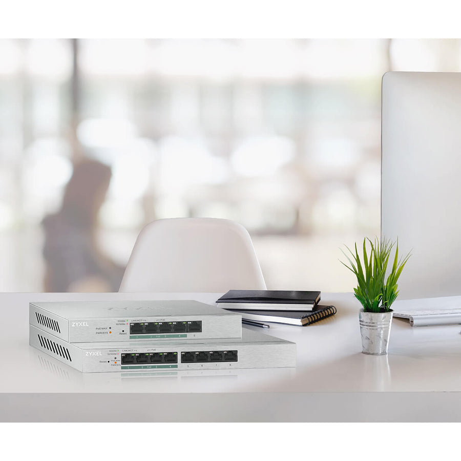 GbE POE Plus de 8 puertos sin ventilador