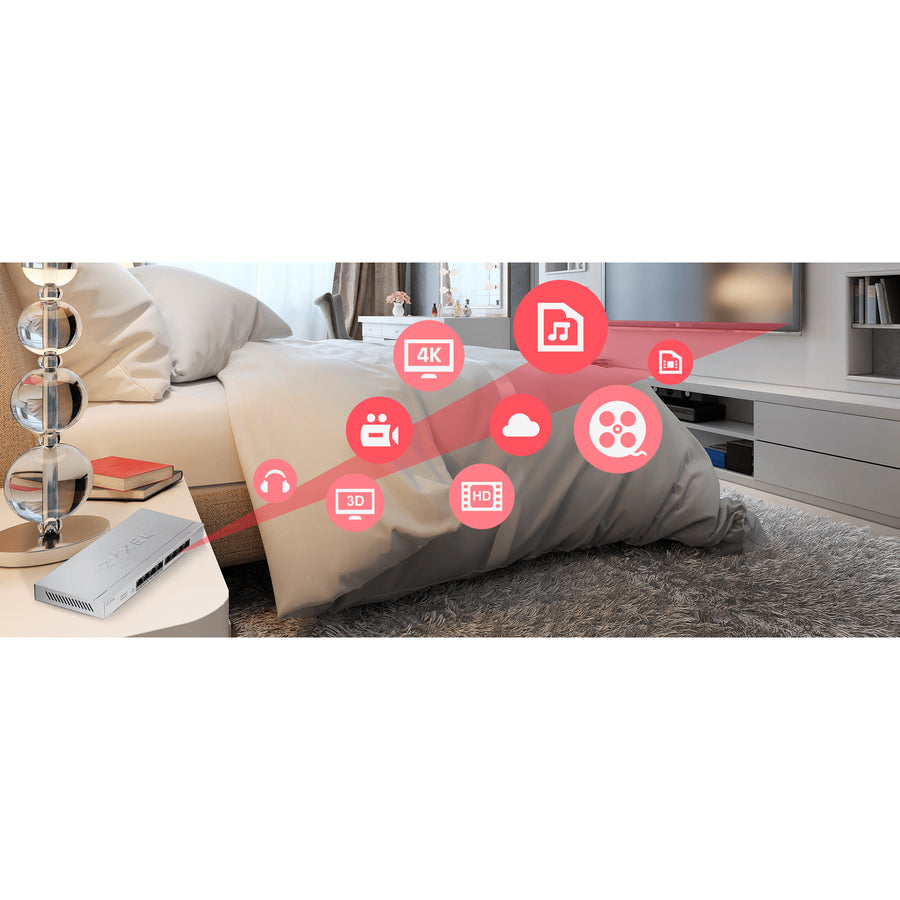 GbE POE Plus de 8 puertos sin ventilador