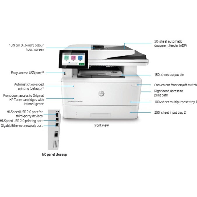 HP LaserJet M430f Laser Multifunction Printer-Monochrome-Copier/Fax/Scanner