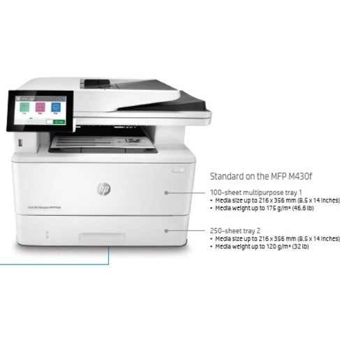 HP LaserJet M430f Laser Multifunction Printer-Monochrome-Copier/Fax/Scanner