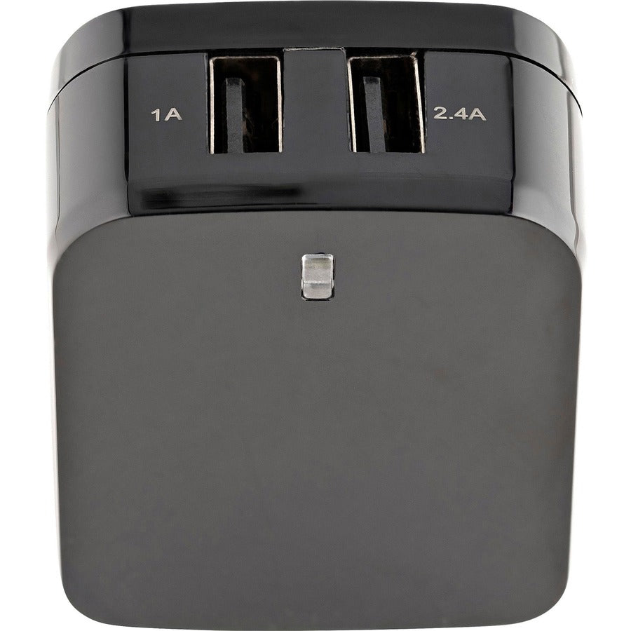 StarTech.com 2 Port USB Wall Charger, 17W Wall Charger Hub (2.4A & 1A port), Dual USB-A Power Adapter, Portable Charger for Phones/Tablets