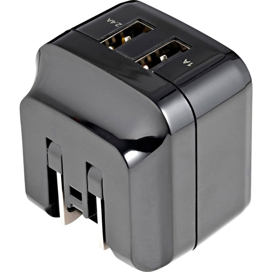 StarTech.com 2 Port USB Wall Charger, 17W Wall Charger Hub (2.4A & 1A port), Dual USB-A Power Adapter, Portable Charger for Phones/Tablets