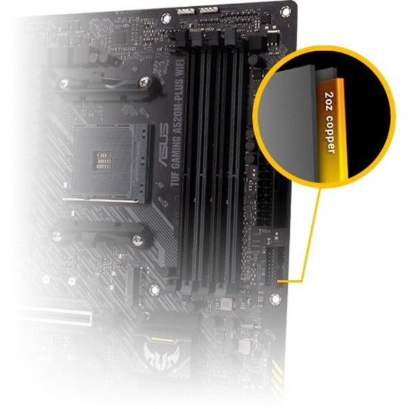 TUF GAMING A520M-PLUS WIFI Gaming Desktop Motherboard - AMD A520 Chipset - Socket AM4 - Micro ATX