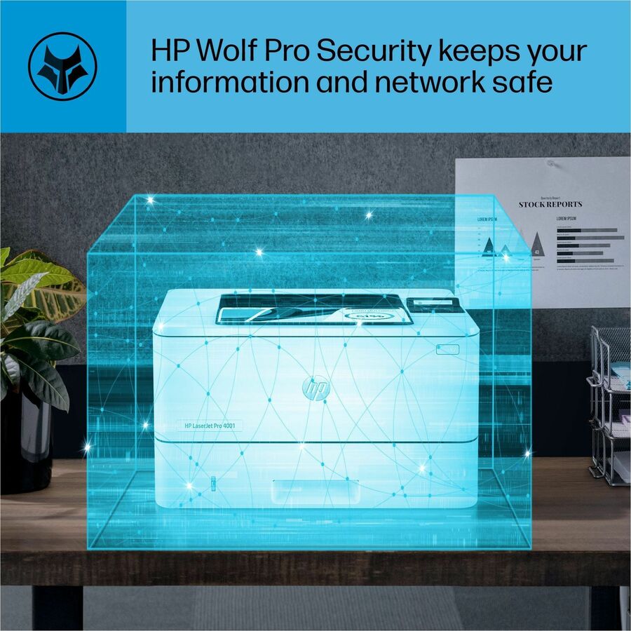 Impresora láser monocromática HP LaserJet Pro 4001 4001dn con cable de escritorio