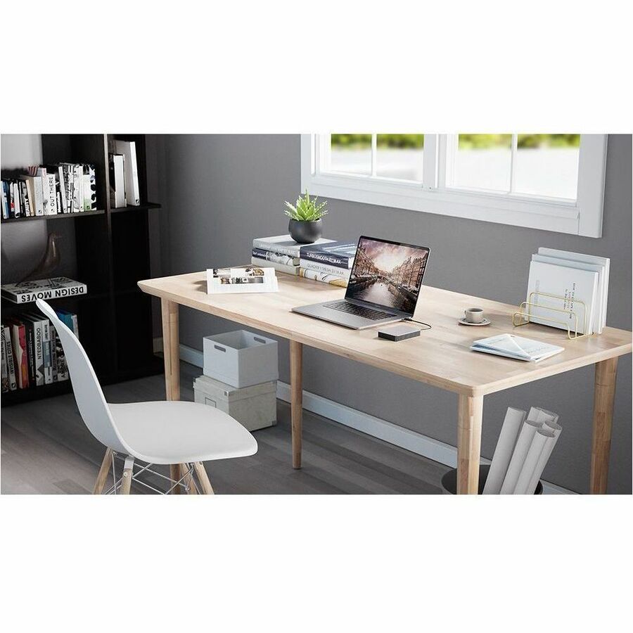 LaCie STLP2000400 2 TB Portable Hard Drive - External - Moon Silver