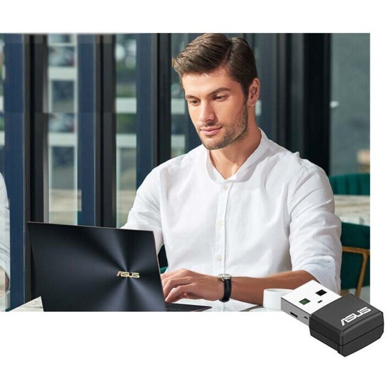 Asus USB-AX55 Nano IEEE 802.11ax Dual Band Wi-Fi Adapter for Computer, Notebook
