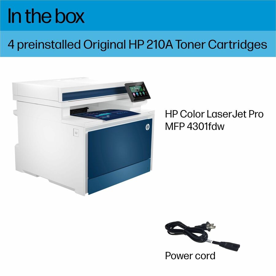 HP LaserJet Pro 4301fdw Laser Multifunction Printer - Color