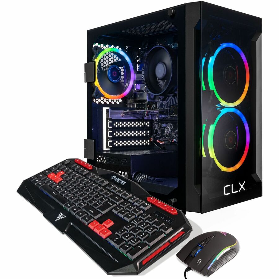 CLX SET TGMSETRXM2501BM Gaming Desktop Computer - AMD Ryzen 7 5700G - 16 GB - 1 TB SSD - Mini-tower - Black