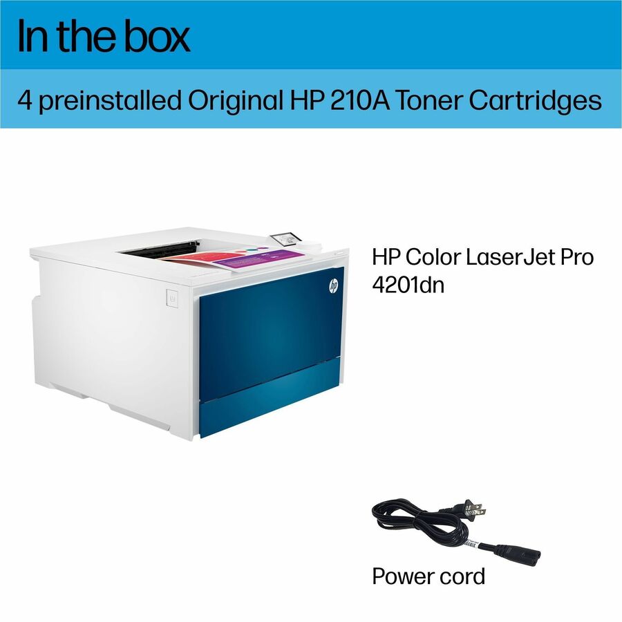 HP LaserJet Pro 4200 4201dn Desktop Wired Laser Printer - Color