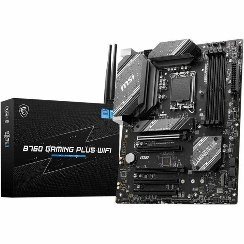 MSI B760 GAMING PLUS WIFI Gaming Desktop Motherboard - Intel B760 Chipset - Socket LGA-1700 - ATX MSI B760 GAMING PLUS WIFI Gaming Desktop Motherboard - Intel B760 Chipset - Socket LGA-1700 - ATX
