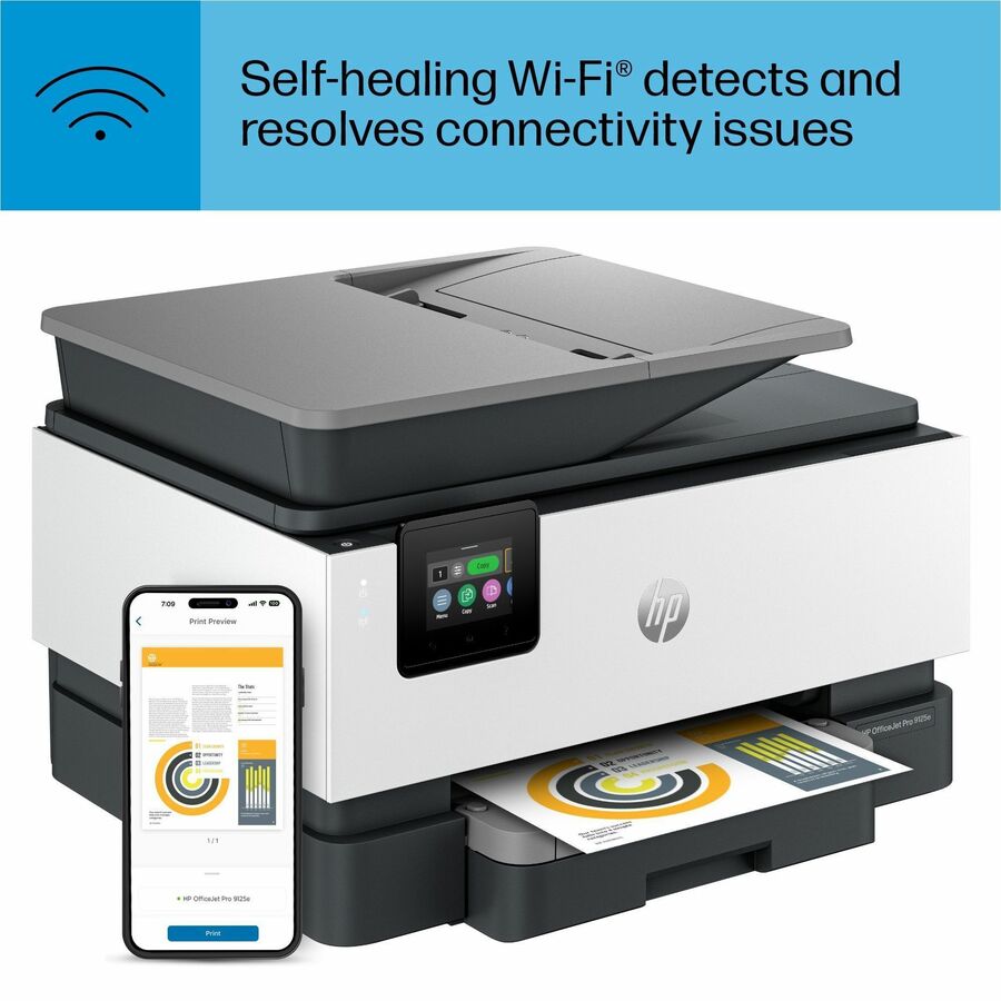 HP Officejet Pro 9125e Wired & Wireless Inkjet Multifunction Printer
