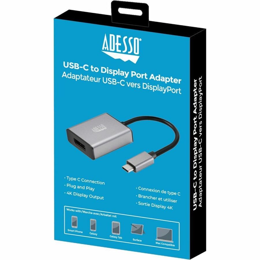 Adesso AUH-4035 7 in 1 Docking Station, Supports USB C to x1 4K HDMI, 3x USB-A 3.2, 1x PD, 1x Micro SD, 1x SD Card
