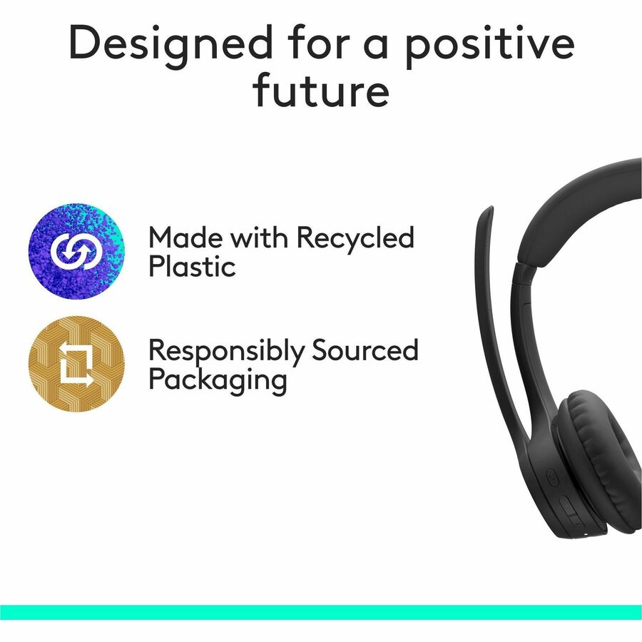 Logitech Zone 305 for Business, Wireless Bluetooth Headset With Microphone, Native Bluetooth, for Microsoft Teams, Black