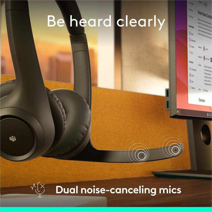Logitech Zone 305 for Business, Wireless Bluetooth Headset With Microphone, Native Bluetooth, for Microsoft Teams, Black
