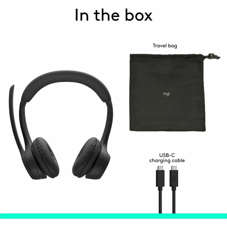 Logitech Zone 305 for Business, Wireless Bluetooth Headset With Microphone, Native Bluetooth, for Microsoft Teams, Black