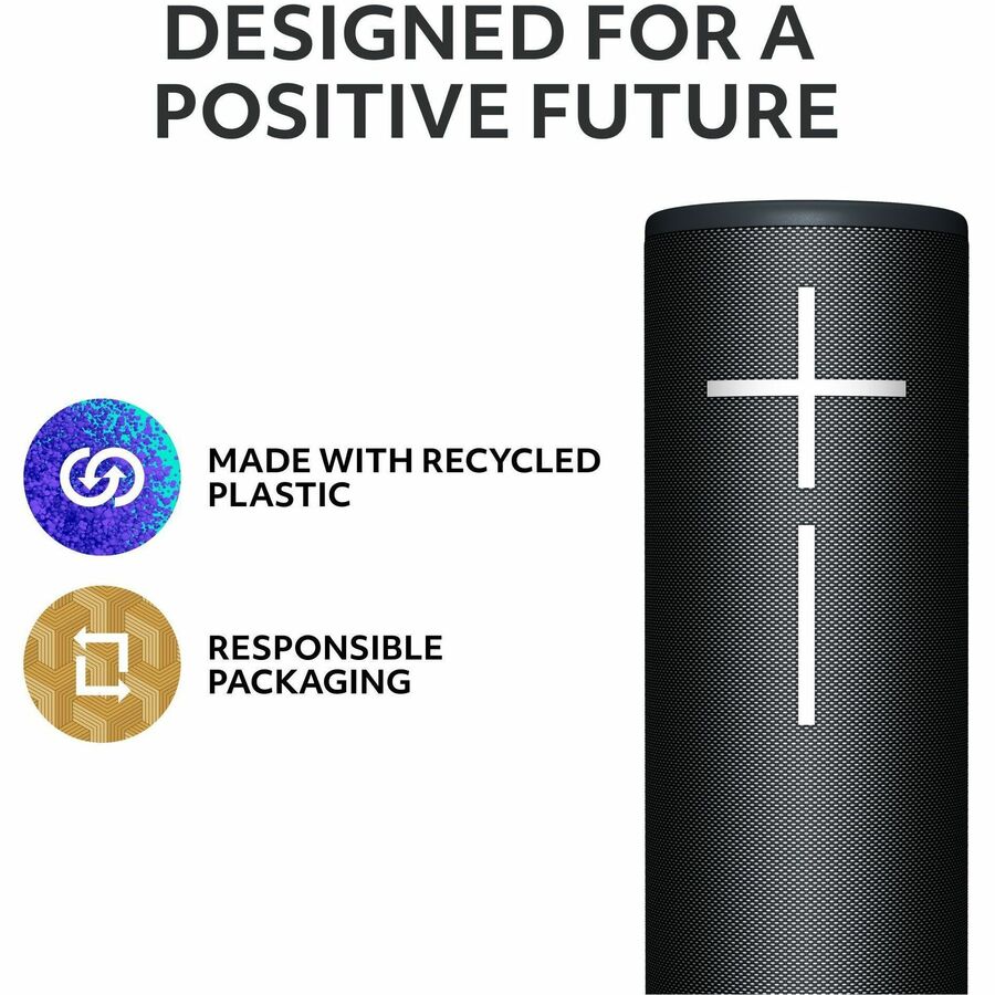 Ultimate Ears MEGABOOM 4 Portable Waterproof Bluetooth Speaker With Powerful 360-Degree Sound and Thundering Bass, Floating Speaker With 20-Hour Battery and 147ft (45m) Range, Black