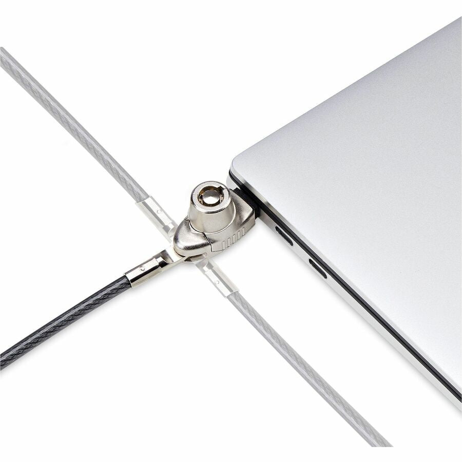 StarTech.com Slim Lock Noble Wedge® Slot Compatible, 6.6ft (2m) Keyed Locking Cable, Desk Anti-Theft Security For Laptop/Notebook Computer