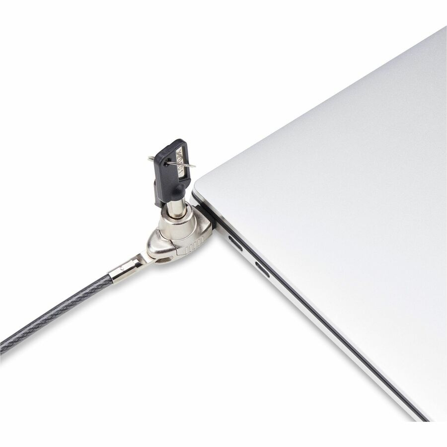 StarTech.com Slim Lock Noble Wedge® Slot Compatible, 6.6ft (2m) Keyed Locking Cable, Desk Anti-Theft Security For Laptop/Notebook Computer