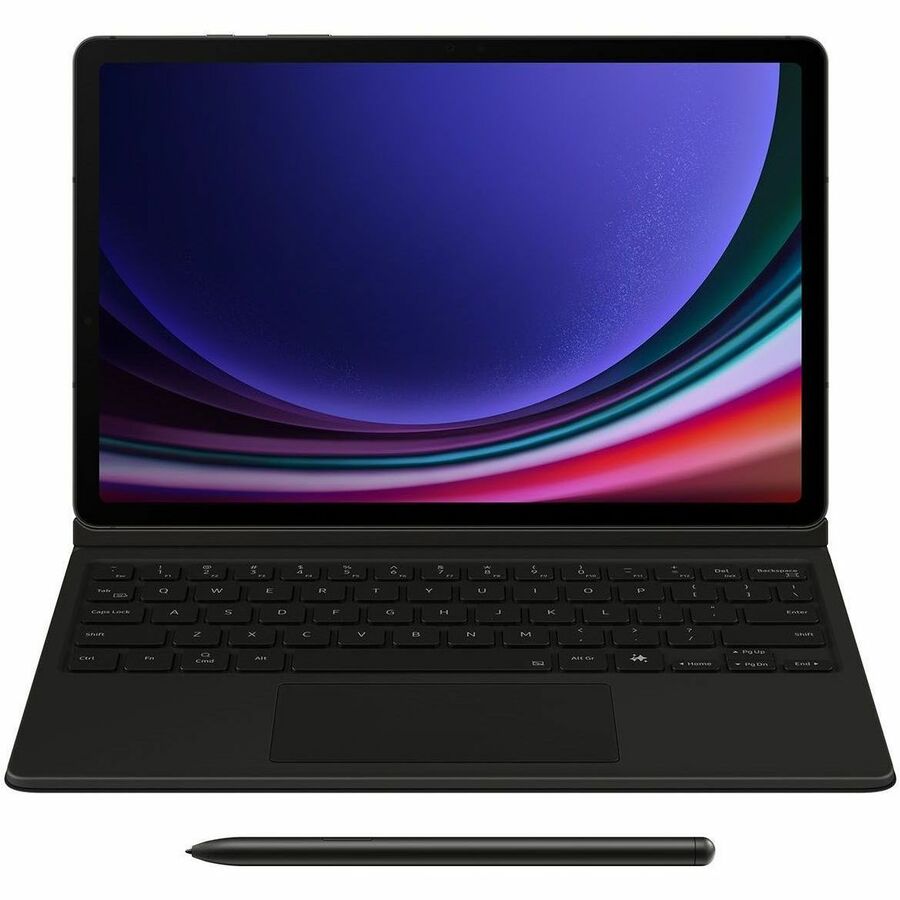 Samsung Book Cover Keyboard/Cover Case (Book Fold) Samsung Galaxy Tab S9, Galaxy Tab S9 FE Tablet - Black
