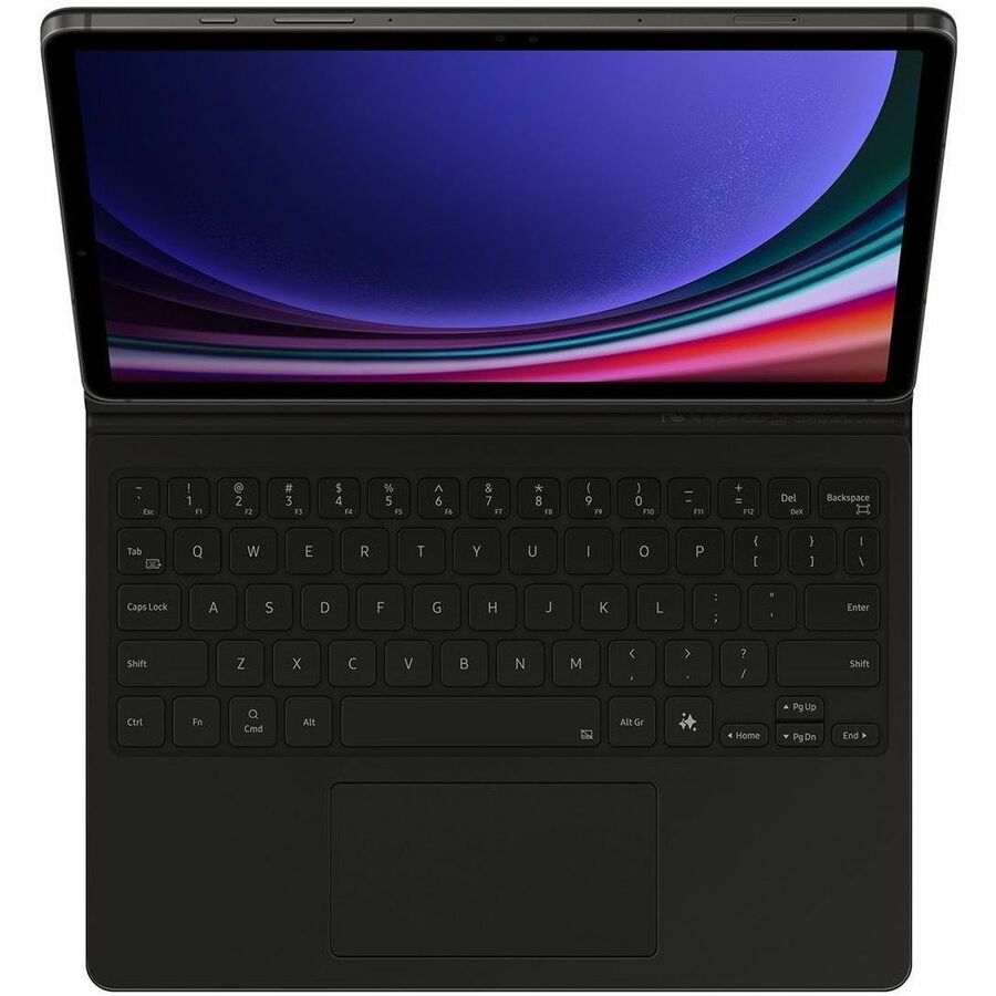Samsung Book Cover Keyboard/Cover Case (Book Fold) Samsung Galaxy Tab S9, Galaxy Tab S9 FE Tablet - Black