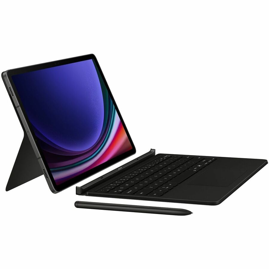 Samsung Book Cover Keyboard/Cover Case (Book Fold) Samsung Galaxy Tab S9, Galaxy Tab S9 FE Tablet - Black