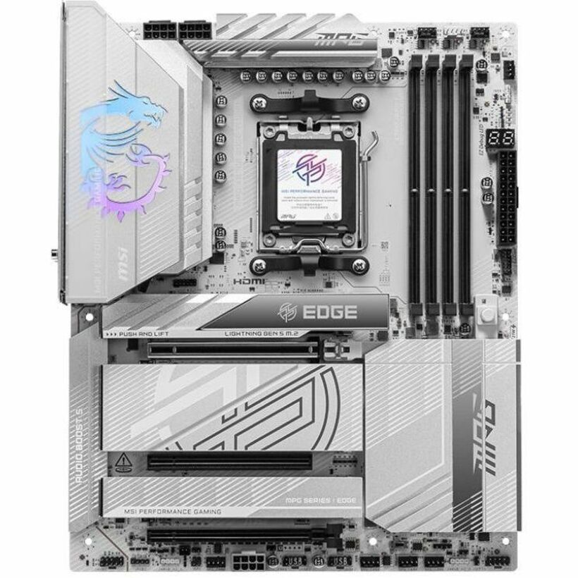MSI MPG X870E EDGE TI WIFI Gaming Desktop Motherboard - AMD X870E Chipset - Socket AM5 - ATX