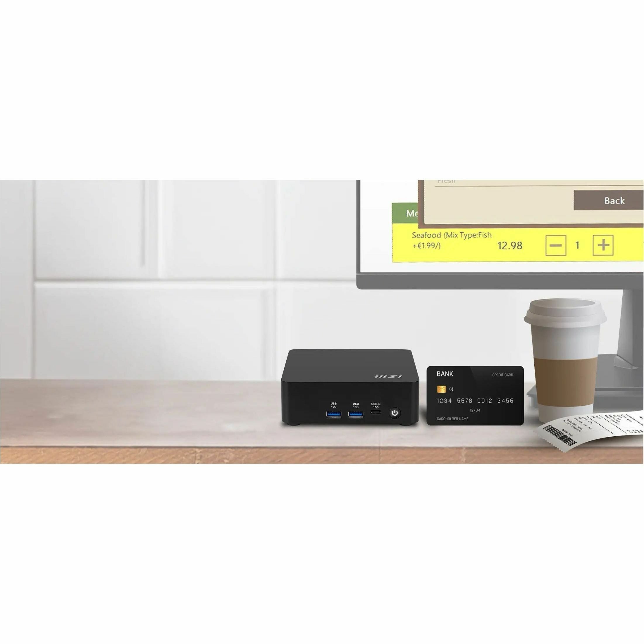 MSI Cubi NUC AI 1UMG-023BUS Barebone NUC Desktop Computer - Intel Core Ultra 7 155H - Mini PC - Black