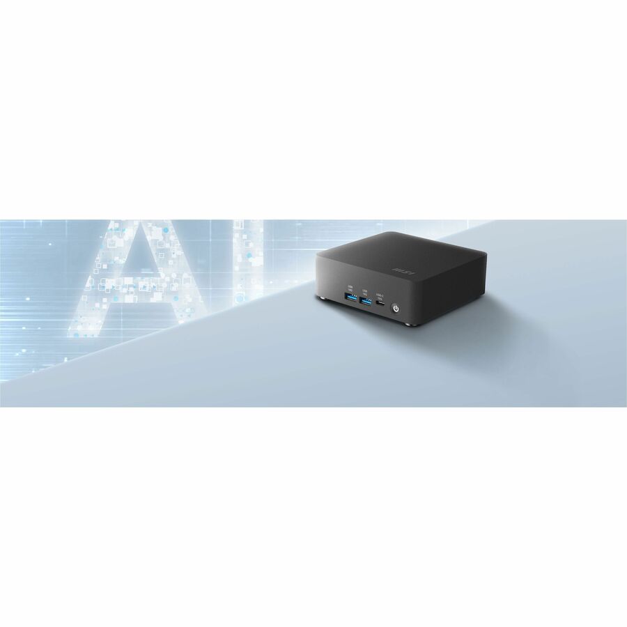 MSI Cubi NUC AI 1UMG-023BUS Barebone NUC Desktop Computer - Intel Core Ultra 7 155H - Mini PC - Black