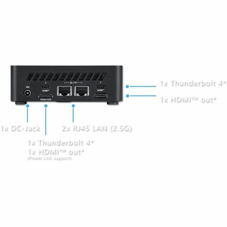 MSI Cubi NUC AI 1UMG-023BUS Barebone NUC Desktop Computer - Intel Core Ultra 7 155H - Mini PC - Black