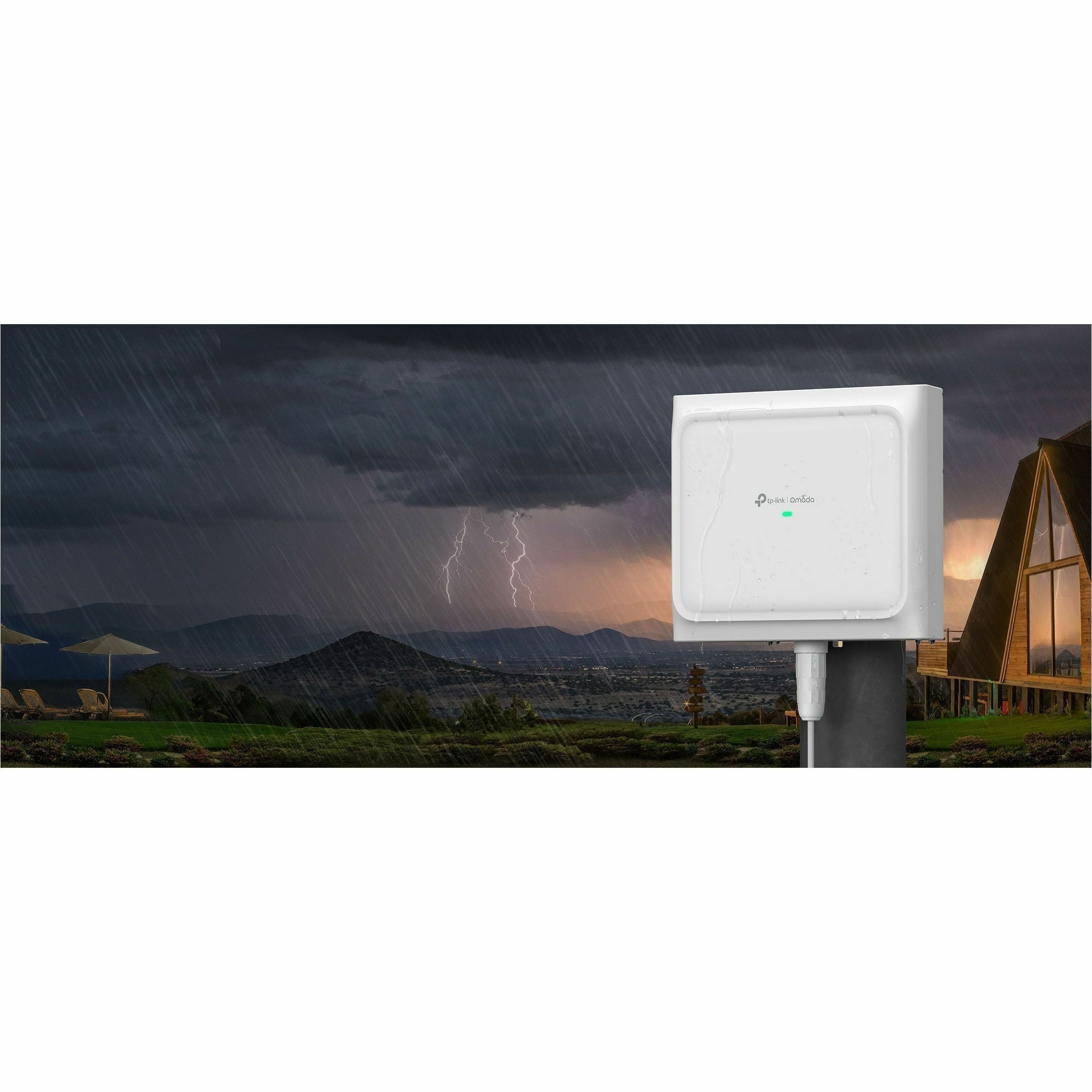 TP-Link Omada EAP772-Outdoor Tri Band Wi-Fi 7 IEEE 802.11 a/b/g/n/ac/ax/be 11 Gbit/s Wireless Access Point - Indoor/Outdoor