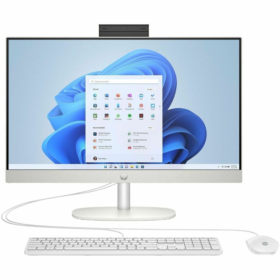HP 24-cr0000a 24-cr0420 All-in-One Computer - AMD Ryzen 3 7320U - 8 GB - 256 GB SSD - 23.8