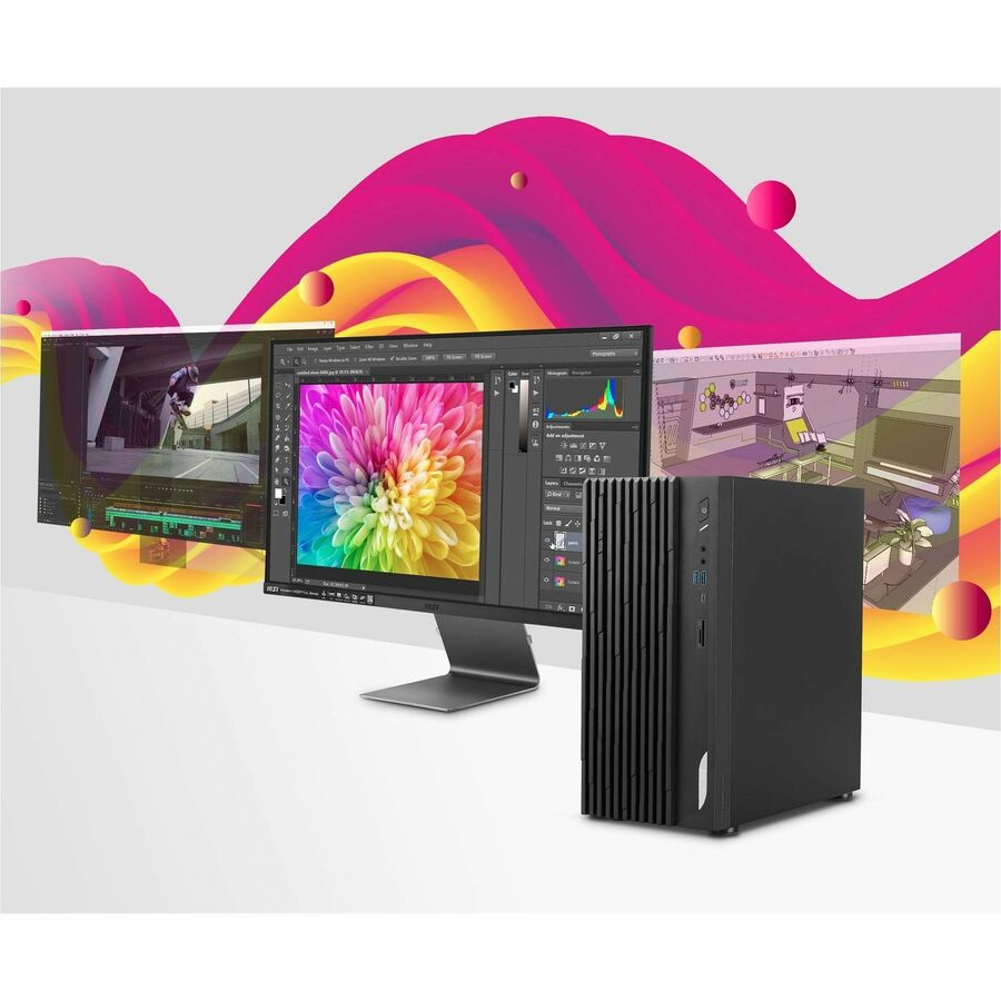 MSI PRO DP180 14th PRO DP180 14ANVL-1015US Desktop Computer - Intel Core i5 14th Gen i5-14400F - 16 GB - 1 TB SSD - Black
