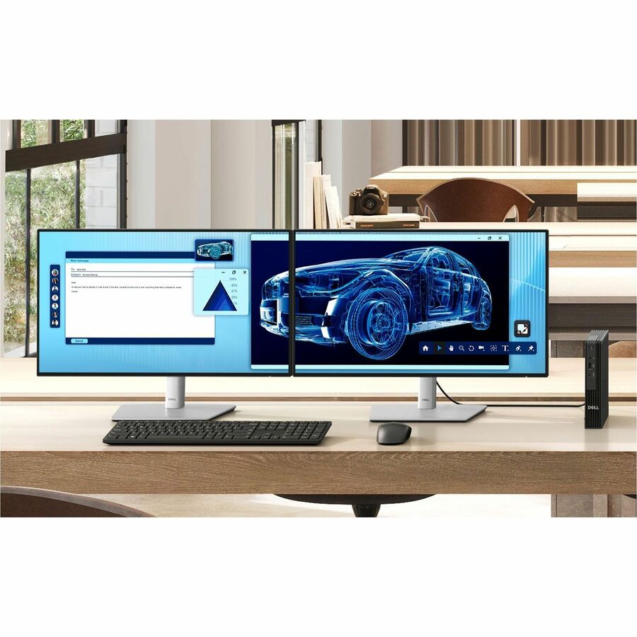 Dell Pro QBM1250 Desktop Computer - Intel Core Ultra 7 265 - vPro Technology - 16 GB - 256 GB SSD - Micro PC