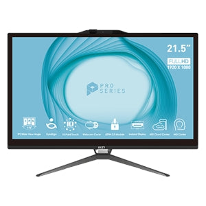 MSI Pro Pro AP222T 13M-004US All-in-One Computer - Intel Core i5 13th Gen i5-13400 - 8 GB - 500 GB SSD - 21.5" Full HD Touchscreen - Desktop - Black