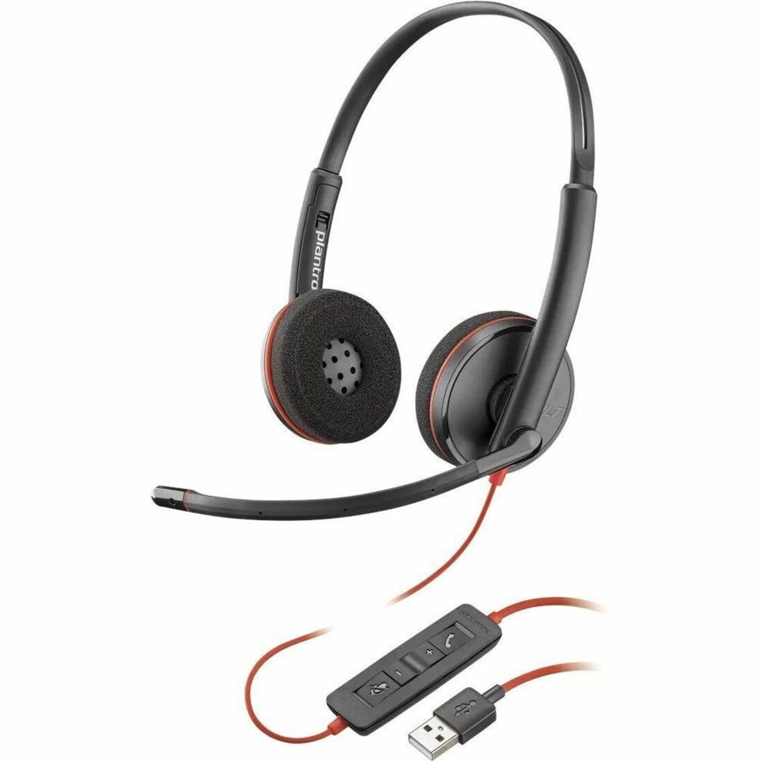 Poly Blackwire C3220 USB-A Black Headset TAA (Bulk) U.S. - English localization