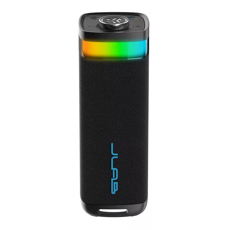 JLab JBuds Party Portable Speaker - Black: Waterproof, Bluetooth, LED Light, USB-C Charging