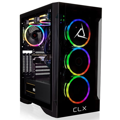CLX SET Gaming Desktop - Liquid Cooled AMD Ryzen 9 7900X 4.7GHz 12-Core Processor, 32GB DDR5 Memory, GeForce RTX 4070 Ti 12GB GDDR6X Graphics, 1TB SSD, 4TB HDD, WiFi, Windows 11 Home 64-bit
