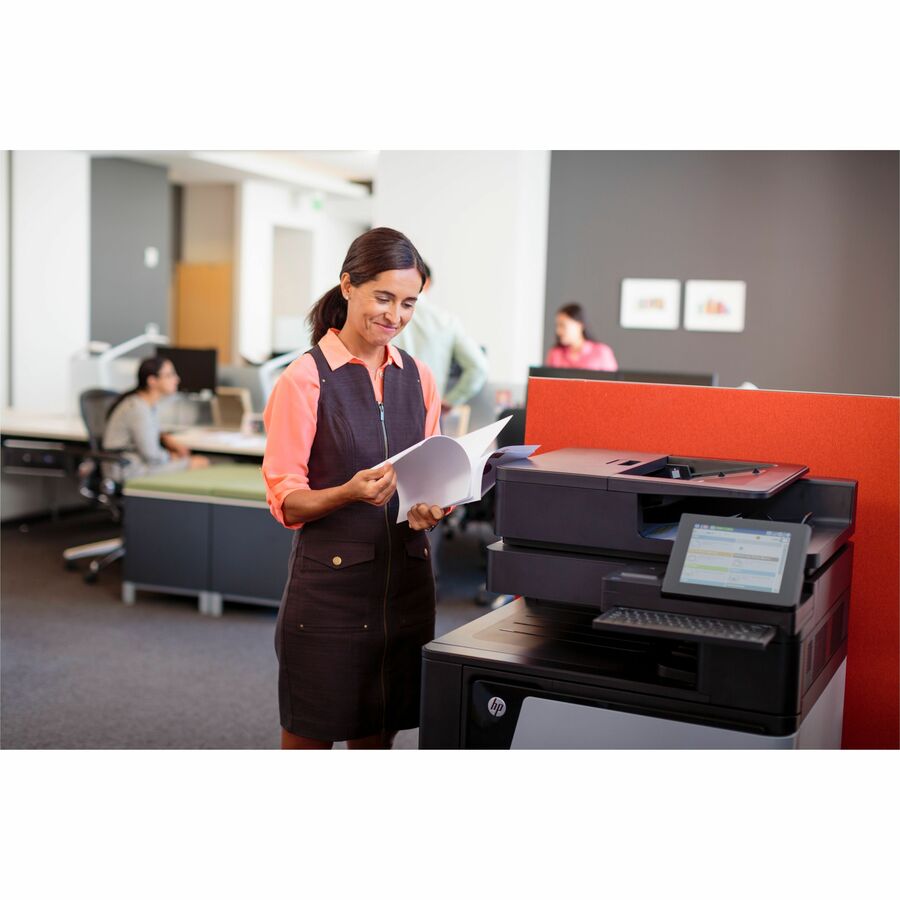 HP LaserJet M880z+ Laser Multifunction Printer-Color-Copier/Fax/Scanner-45 ppm Mono/45 ppm Color Print-1200x1200 Print-Automatic Duplex Print-200000 Pages Monthly-4100 sheets Input-Color Scanner-600 Optical Scan-Color Fax-Gigabit Ethernet Ethernet