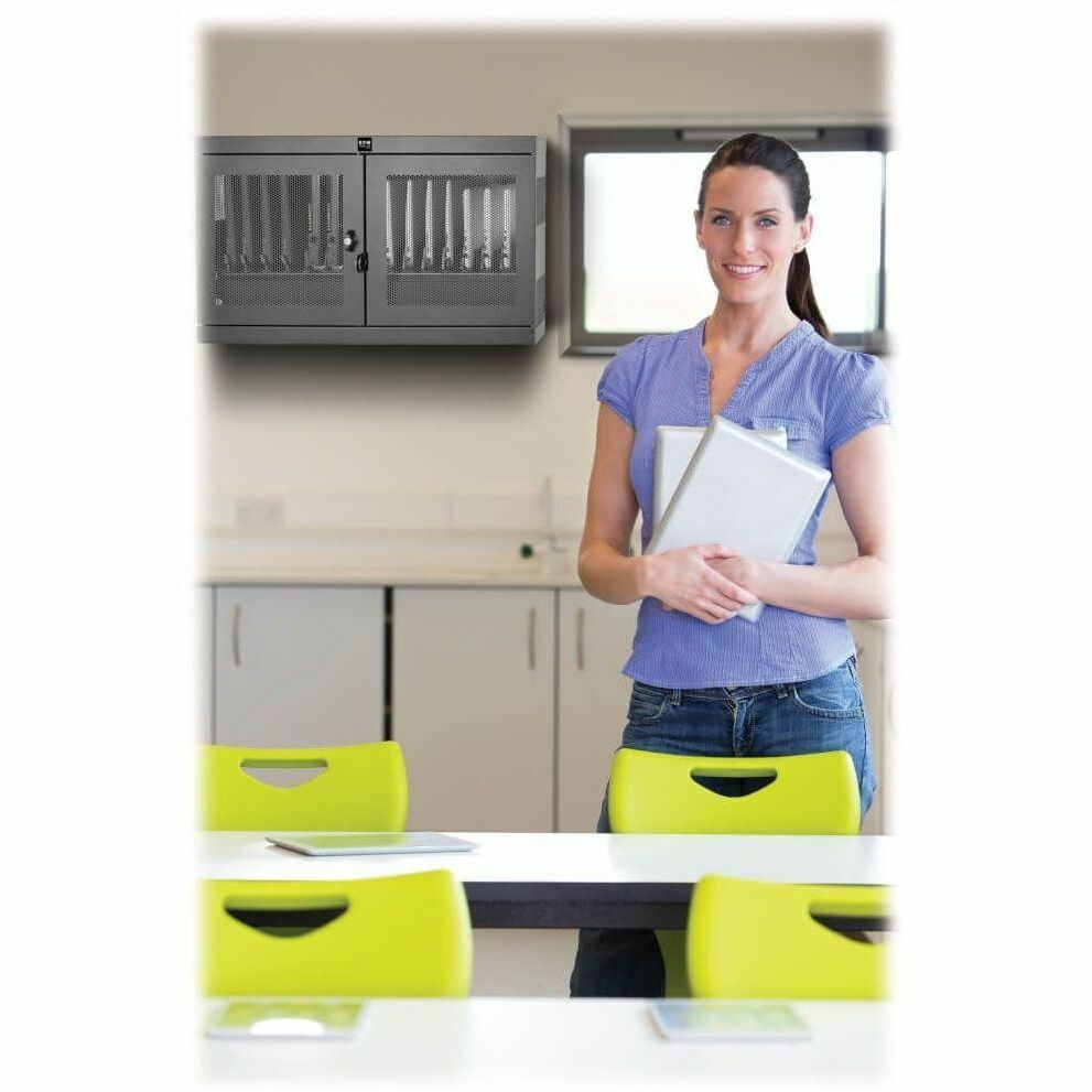Eaton Tripp Lite Series Multi-Device Charging Station, 16 AC Outlets, Chromebooks and Laptops, Wall-Mount and Cart Options, Black