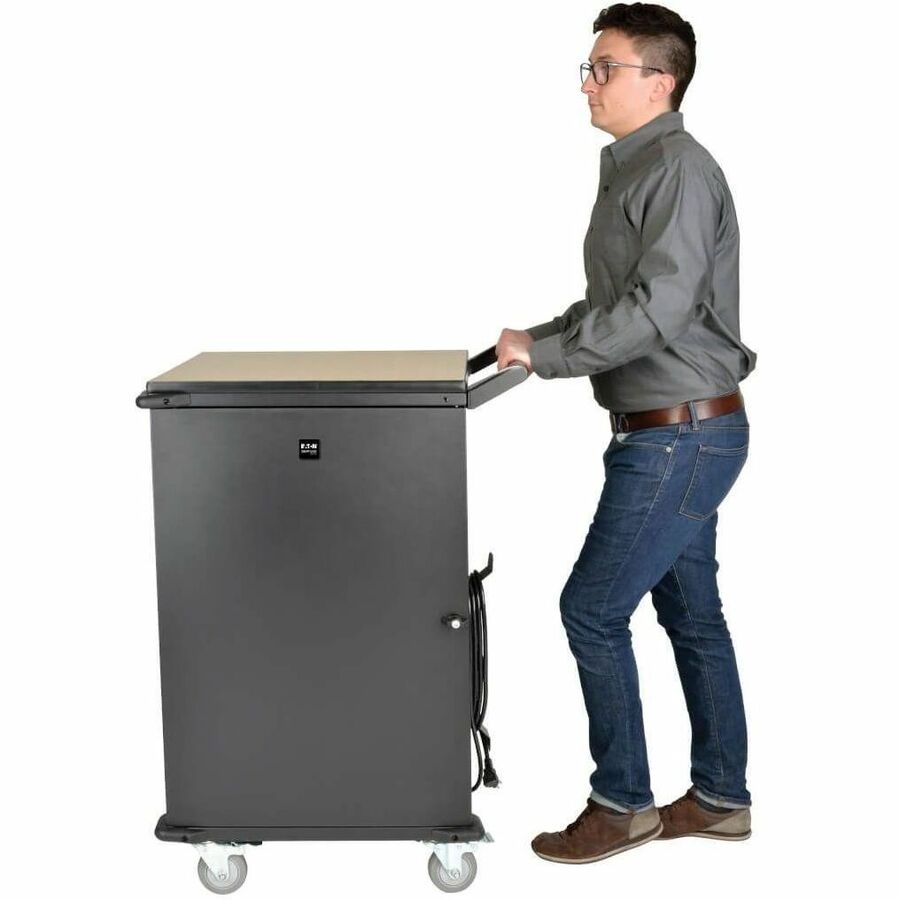 Eaton Tripp Lite Series 36-Device AC Mobile Charging Cart - Laptops and Chromebooks, 120V, NEMA 5-15P, 10 ft. (3.1 m) Cord, Black