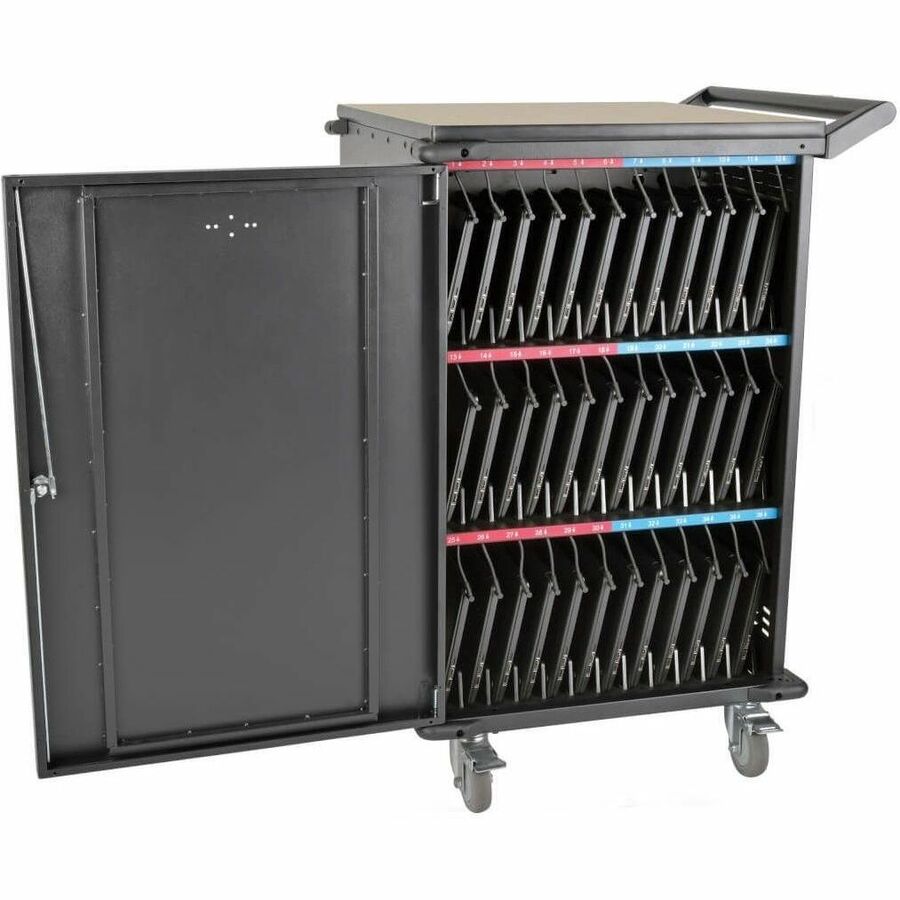 Eaton Tripp Lite Series 36-Device AC Mobile Charging Cart - Laptops and Chromebooks, 120V, NEMA 5-15P, 10 ft. (3.1 m) Cord, Black