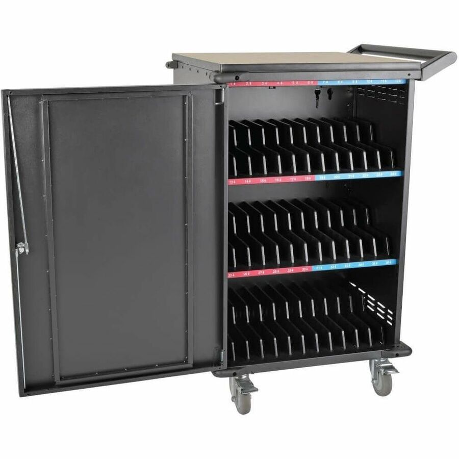 Eaton Tripp Lite Series 36-Device AC Mobile Charging Cart - Laptops and Chromebooks, 120V, NEMA 5-15P, 10 ft. (3.1 m) Cord, Black