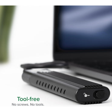 Plugable USB C to M.2 NVMe Tool-free Enclosure USB C and Thunderbolt 3 Compatible up to USB 3.1 Gen 2 Speeds (10Gbps).