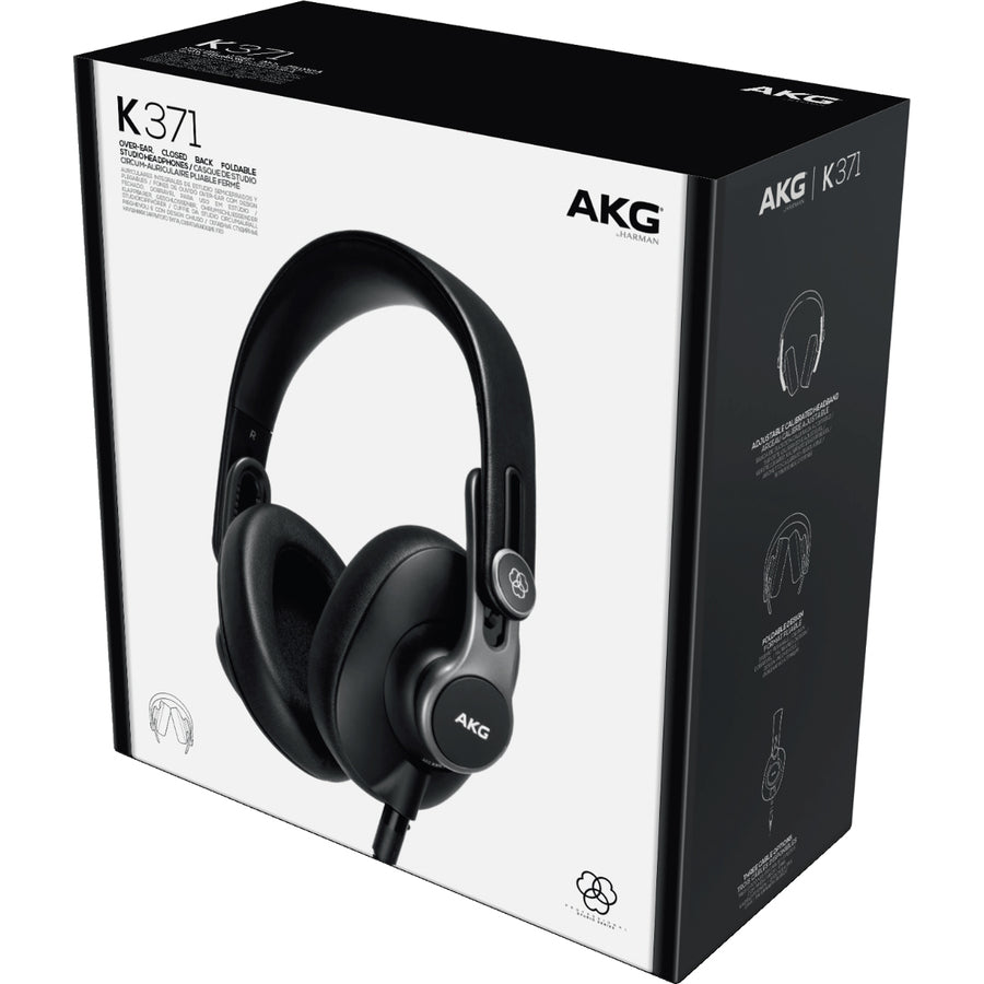 AKG K371-BT Over-Ear, Closed-Back Foldable Studio Headphones With Bluetooth