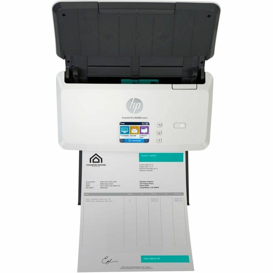 HP ScanJet Pro N4000 Sheetfed Scanner - 600 x 600 dpi Optical