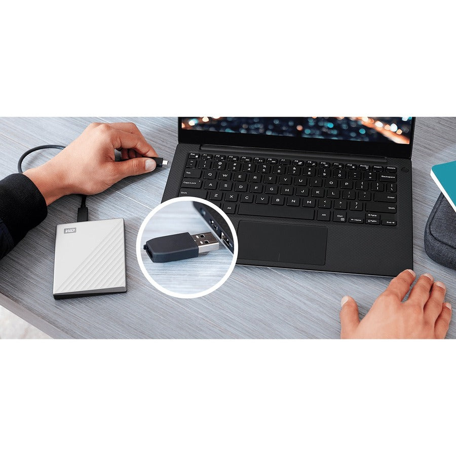 WD My Passport Ultra WDBPMV0050BSL 5 TB Portable Hard Drive - External - Silver