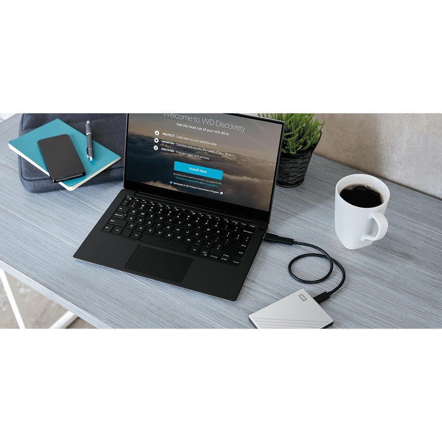WD My Passport Ultra WDBPMV0050BSL 5 TB Portable Hard Drive - External - Silver