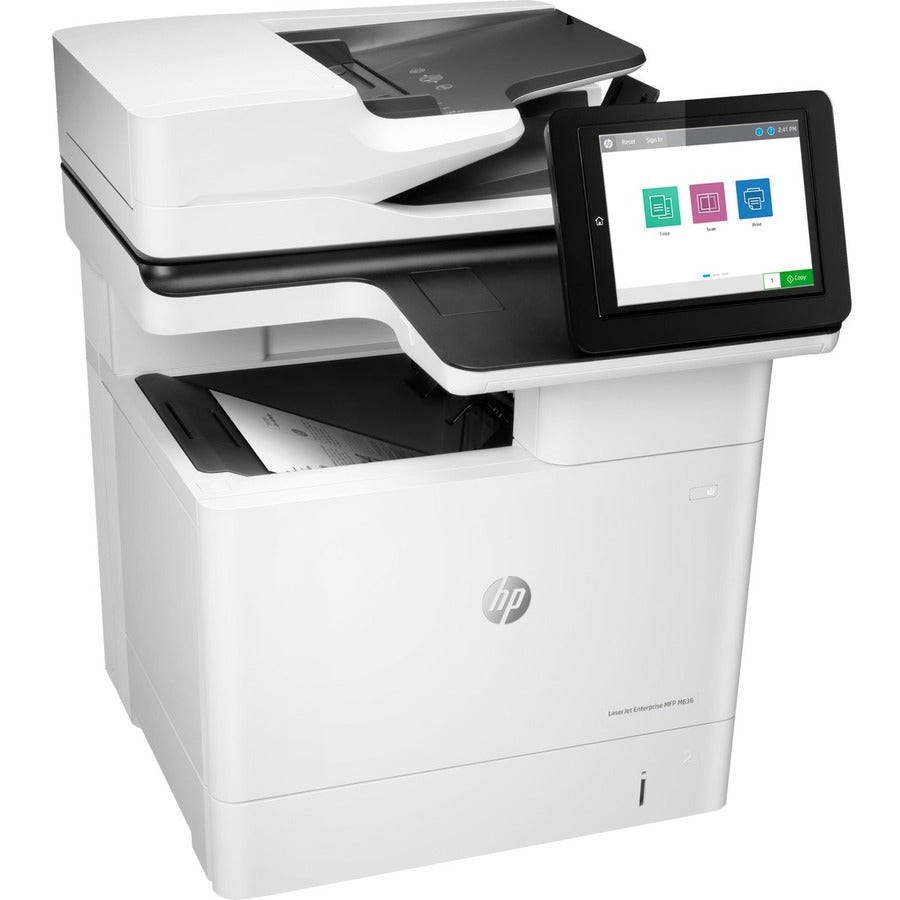 HP LaserJet M636fh Laser Multifunction Printer-Monochrome-Copier/Fax/Scanner-75 ppm Mono Print-1200x1200 Print-Automatic Duplex Print-300000 Pages Monthly-650 sheets Input-Color Scanner-600