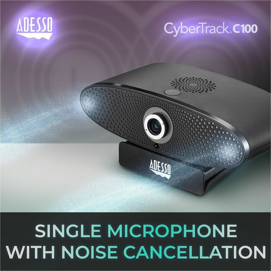 Adesso CyberTrack C100 Webcam - 8 Megapixel - 30 fps - USB 2.0